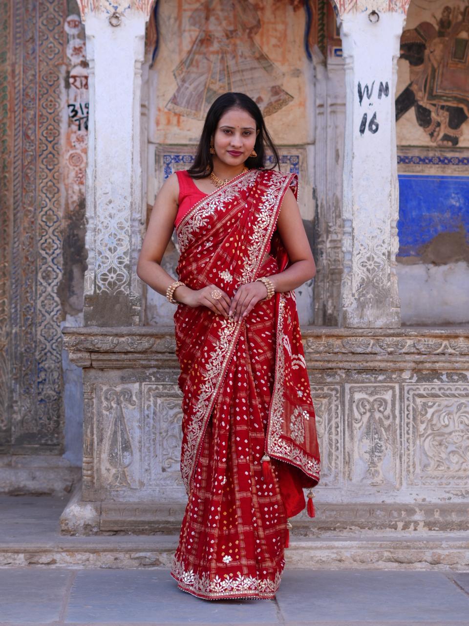 KcPc New Premium Modal Silk Bandhani Saree for Festive OccasionsAMT