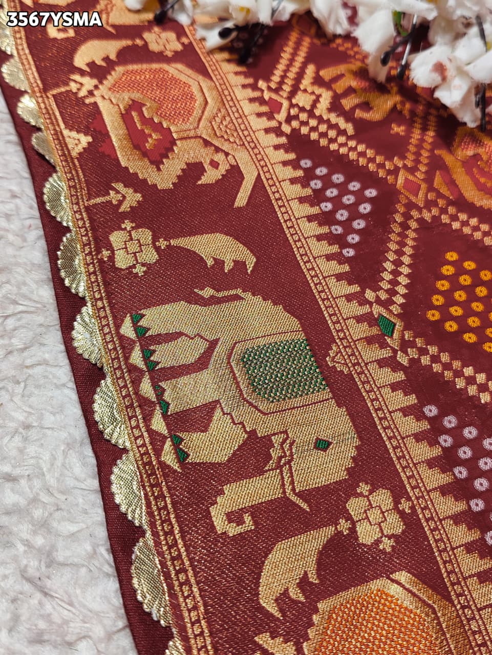 Buy New Elegant Bandhani Saree With Festive Wear KcPc