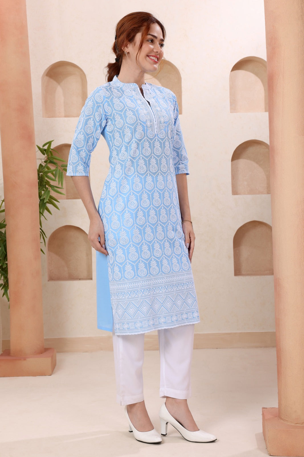 Buy New Elegant Chikankari Party Wear Kurti KcPc