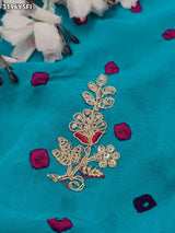 KcPc New Elegant Pure Georgette Saree Featuring Bandhani Pattern & Gota patti RB