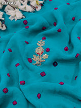 Buy Pure Georgette Bandhani Style Saree KcPc