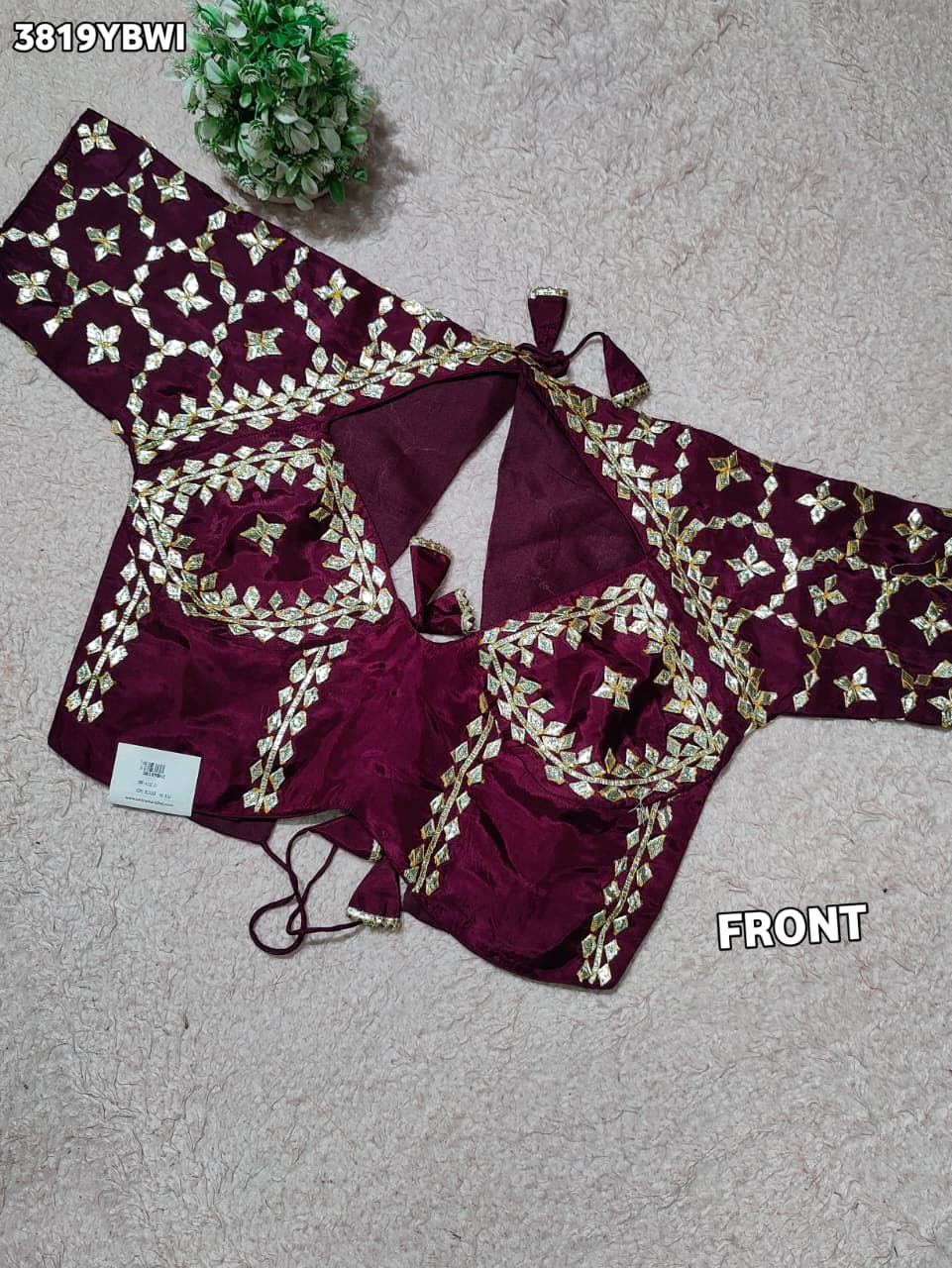 Buy HO Silk Designer Style Gota patti Work KcPc