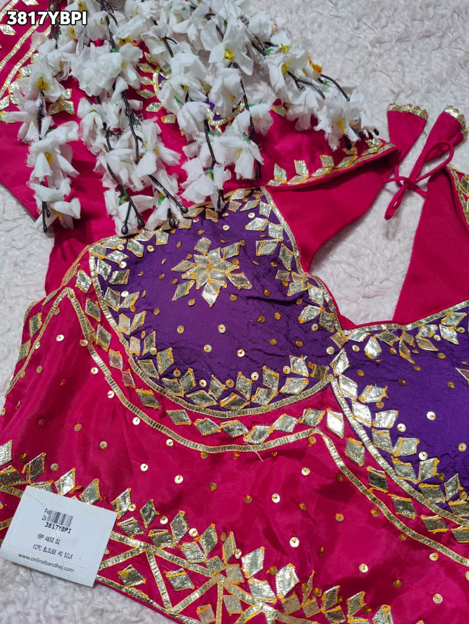 Buy HO Silk Designer Style Gota patti Work KcPc