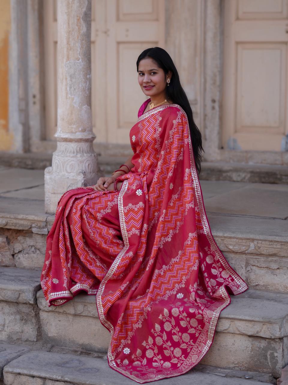 Buy Festive Special Dola Silk Saree Banarasi Design Kcpc Image 2