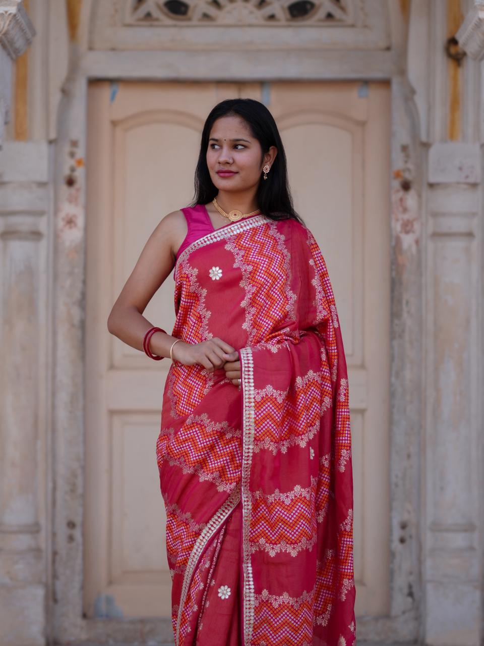 Buy Festive Special Dola Silk Saree Banarasi Design Kcpc Image 3