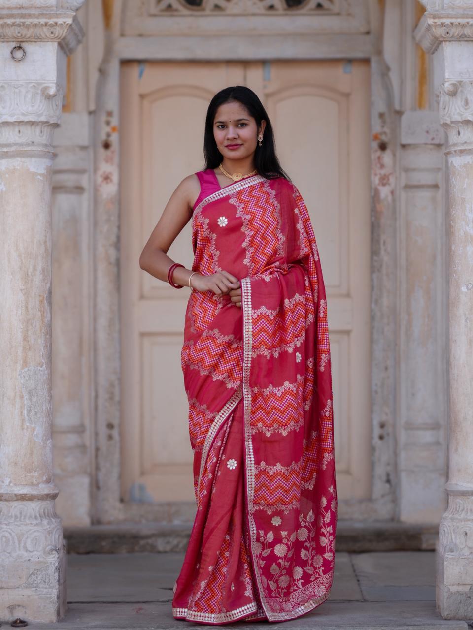 Buy Festive Special Dola Silk Saree Banarasi Design Kcpc Image 1
