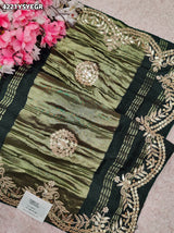 Buy Modal Silk Leheriya Saree with Gota Patti Work Kcpc