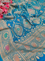KcPc Pure Meenakari Khaddi Georgette Upada Janglaw Bandhani Neemzari Saree