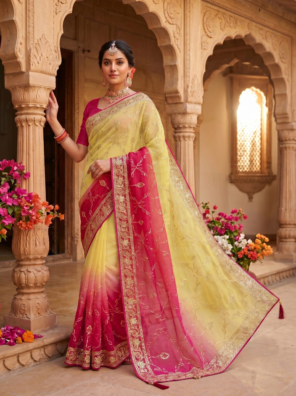 KcPc New Soft Chiffon Silk Festive Wear Sarees SWA