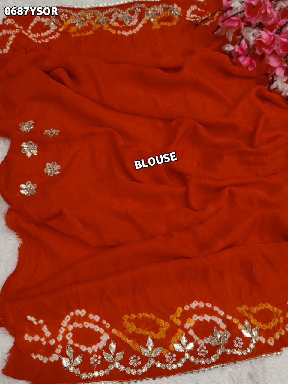 KcPc New Royal Pure Gaji Silk Bandhani SareeAMT