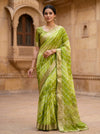 KcPc Royal Ethnic Wear Saree with Designer Leheriya Style and Zari BorderSFS