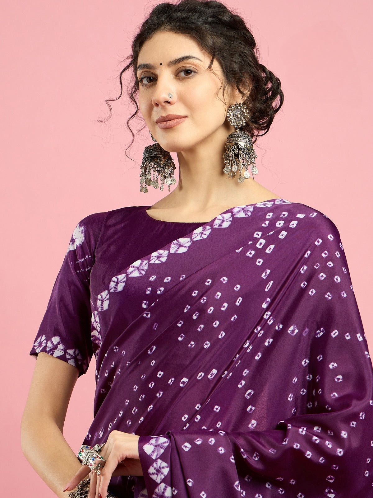 KcPc New Creap Silk Bandhani Style With CauselWear Saree APL