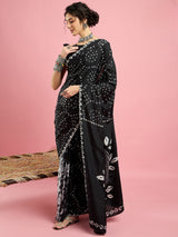 KcPc New Latest Creap Silk Bandhani Style With CauselWear Saree APL