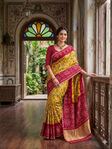 KcPc Traditional Printed Style Gaji Silk Saree SAM