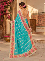 KcPc Premium Tissue Silk Floral Print Saree for Festive & Traditional WearVJT