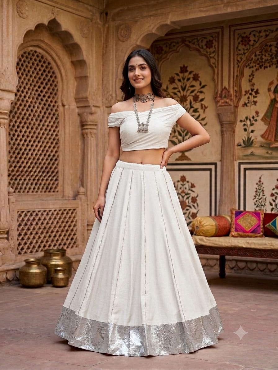 KcPc New Handcrafted Gota Work Cotton Silk Lehenga Timeless Style SSB