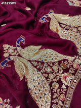 KcPc Premium Gaji Silk Sarees Crafted with Heavy Embroidery WorkSAN