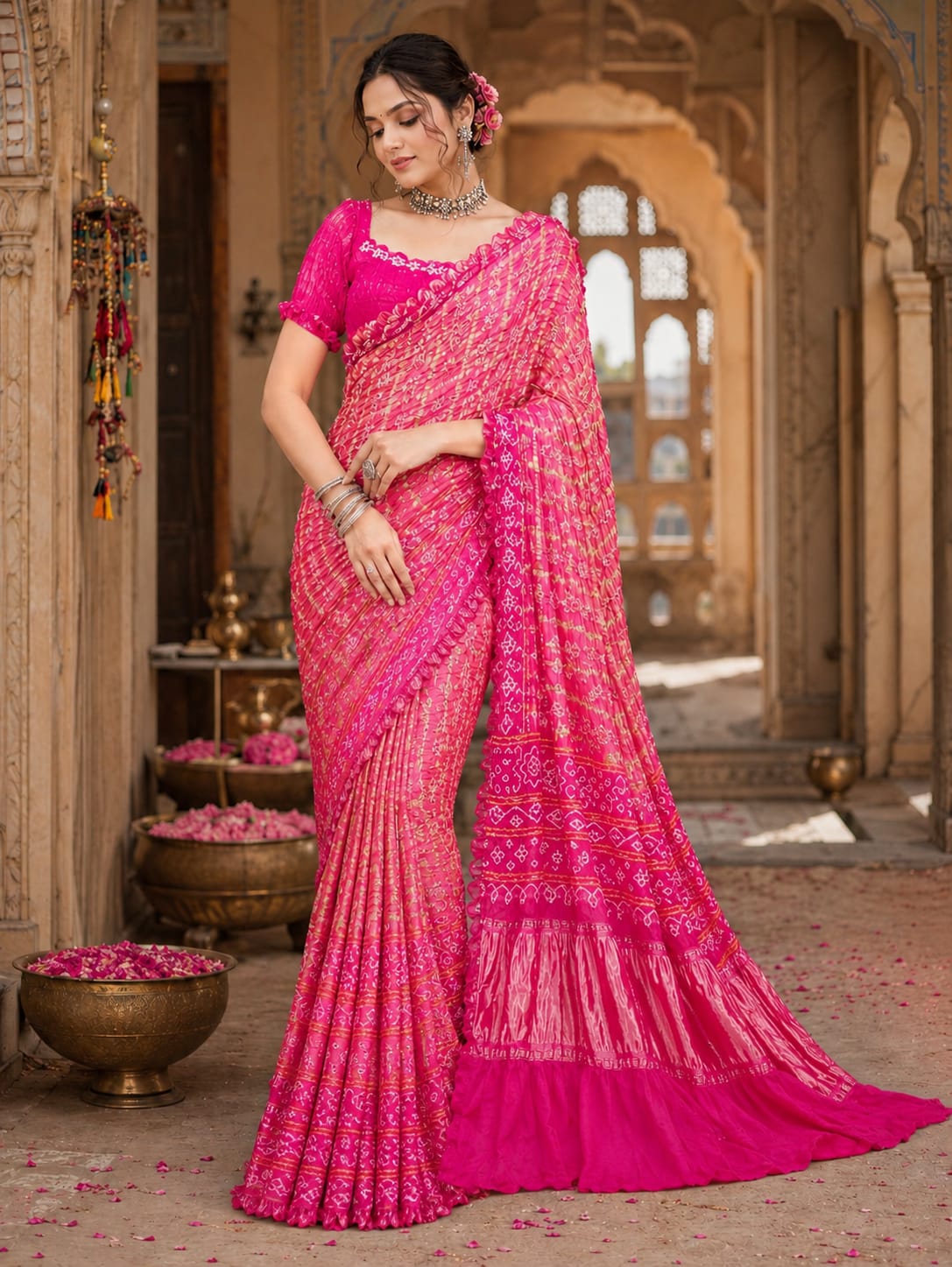 KcPc Premium Gaji Silk Bandhani Saree CollectionNAV