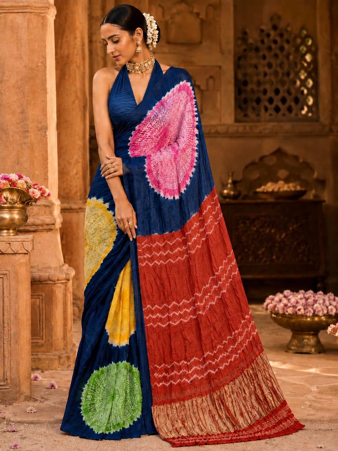 KcPc Beautiful Shibori Style Sarees For Every Celebration NAV