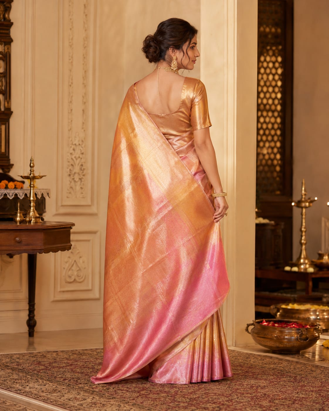 KcPc New Jyotika Inspired Tissue Silk Bollywood Banarasi Style SareeNDA