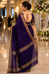 KcPc New Banarasi Saree in Cotton Silk Nayanthara Inspired Traditional Look SareeAST