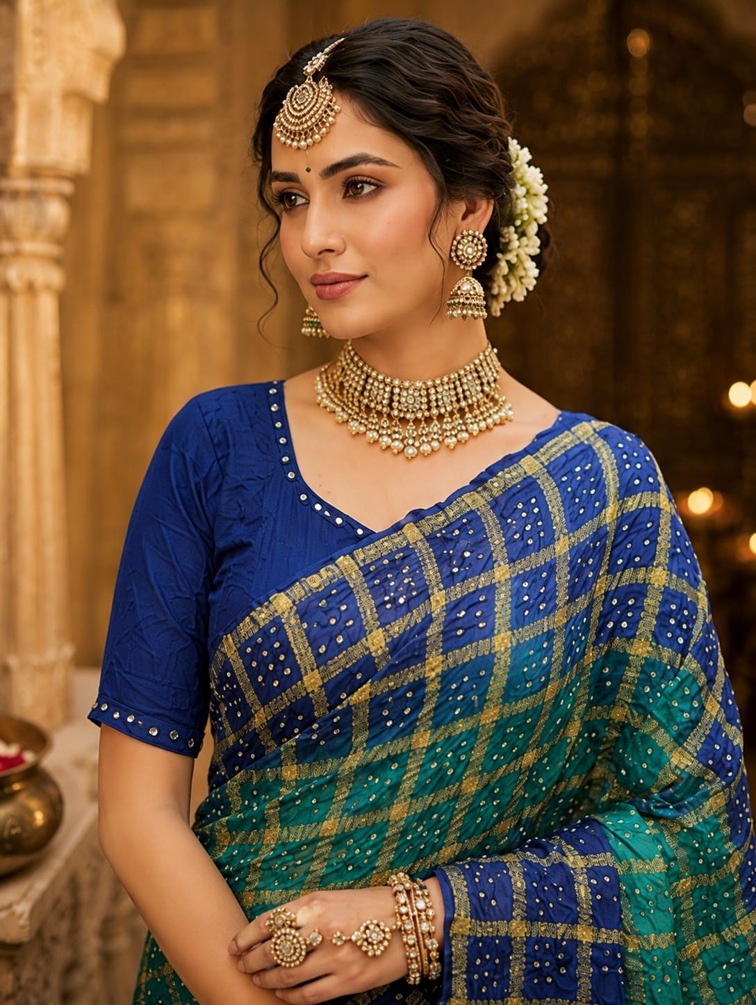 KcPc Premium Gaji Silk Bandhani Saree Collection NAV