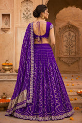 KcPc New Traditional Bandhani Gaji Silk Lehenga with Exquisite Gota WorkSFS