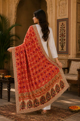 KcPc Letest Khaddi Georgette Embroidery Heavy Border Work DupattaTUF