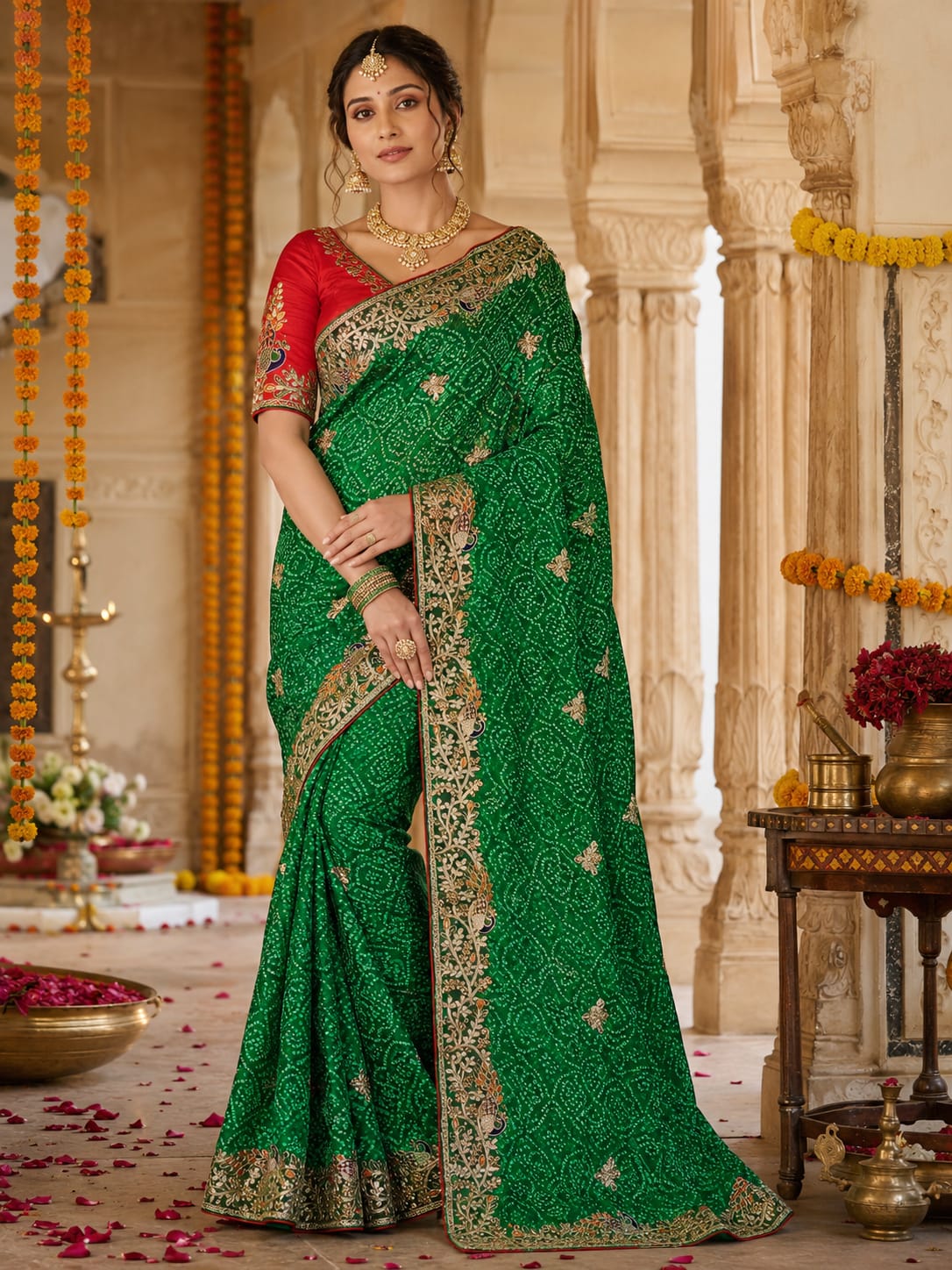 KcPc Premium Bandhani Sarees for Festive CelebrationsKDN