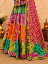 KcPc Crepe Silk Lehengas Featuring Stylish Prints and Beautiful Cutdana DetailingBHUTA