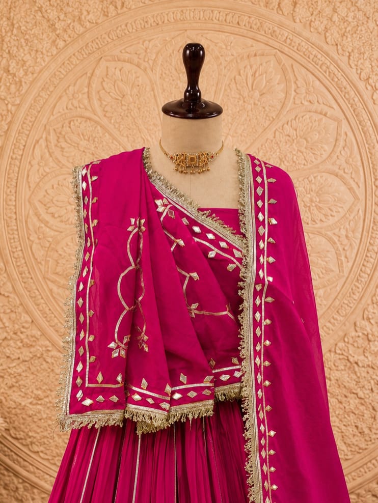 KcPc Premium Gaji Silk Lehenga with Rich Gotapatti Detailing RGC