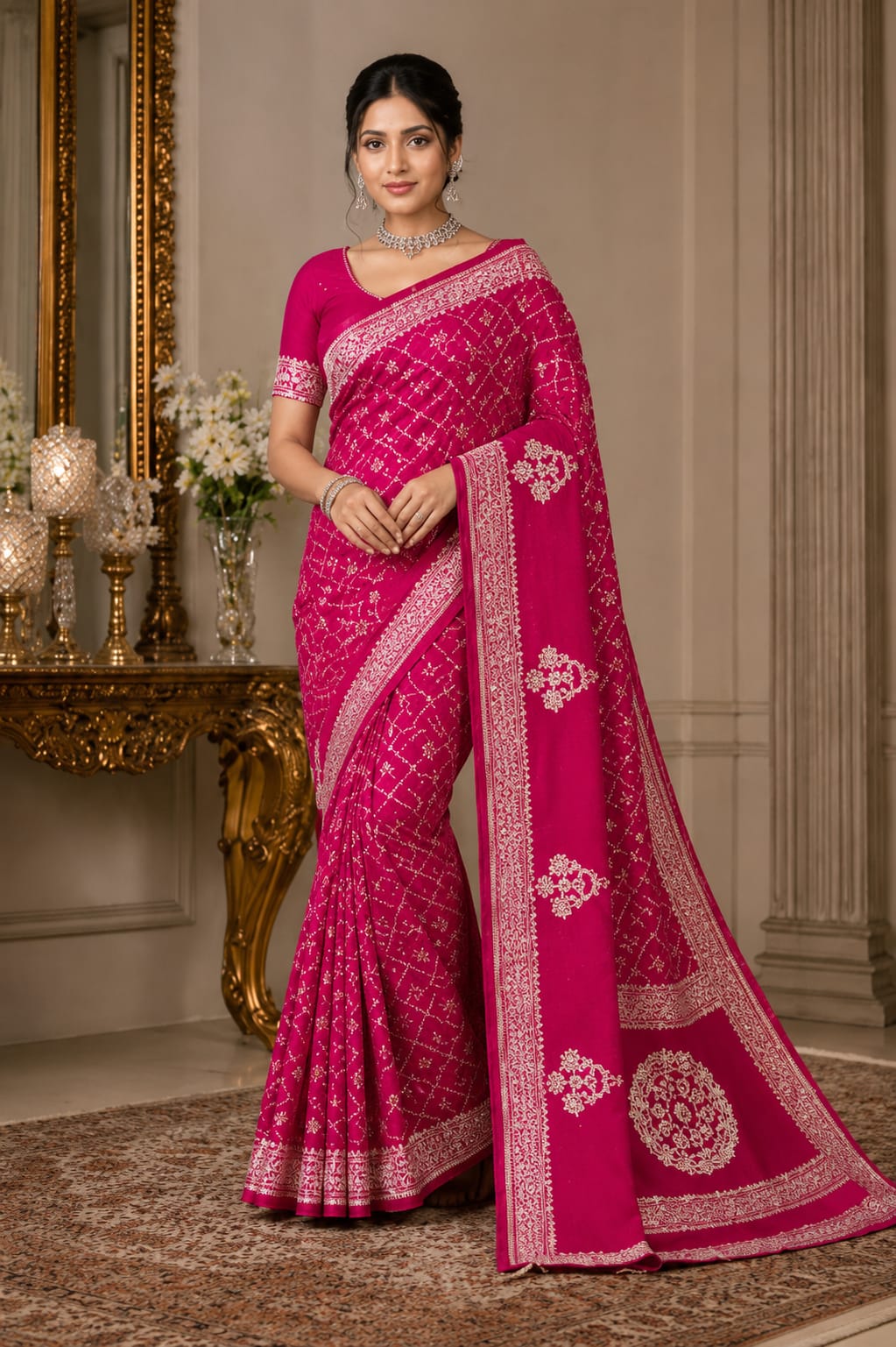 KcPc New Premium Banarasi Style Modal Silk Saree for Festive Wear