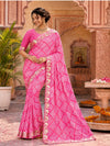 KcPc Creap Silk Bandhani Saree with Gota Patti EmbroideryBAL