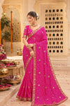 KcPc Georgette Bandhani Saree with Cutdana Embroidery BAL