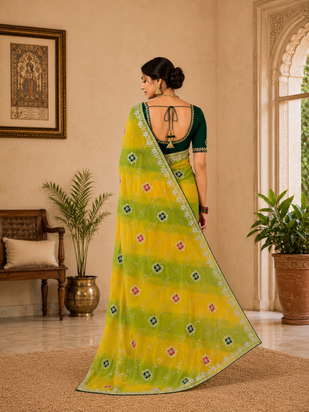 KcPc New Premium Chiffon Saree with Graceful Ethnic Style and Elegant Detailing