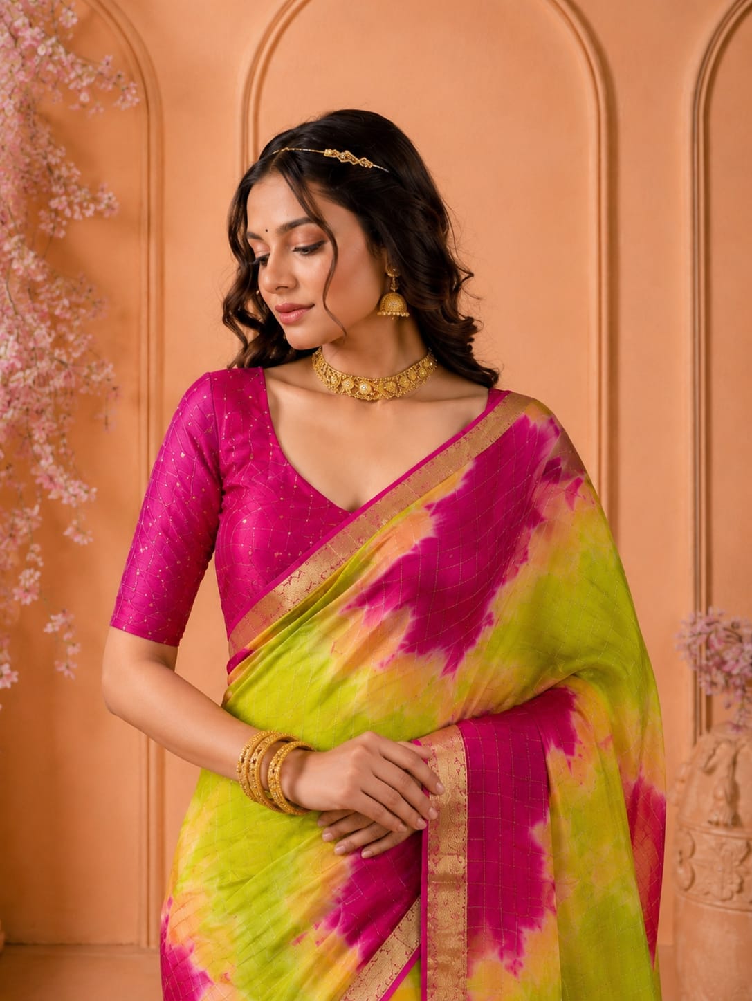 KcPc Premium Cotton Silk Banarasi Saree with Zari BorderGAN