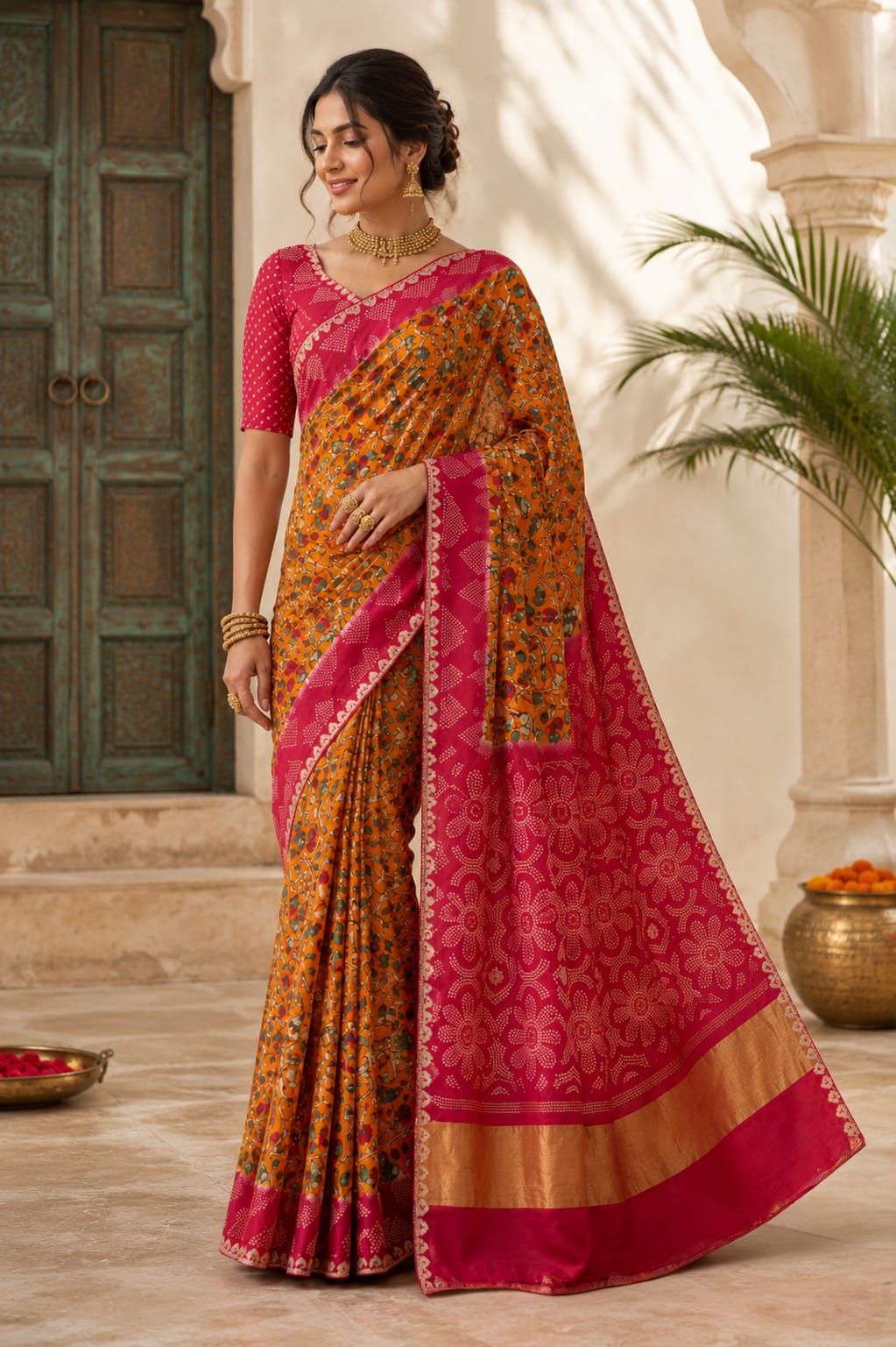 KcPc Premium Printed Gaji Silk Saree For Special OccasionsSAM