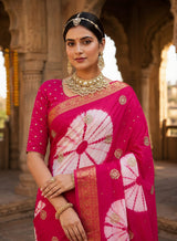 KcPc Premium Shibori Style Sarees with Aari Tari Work GAN