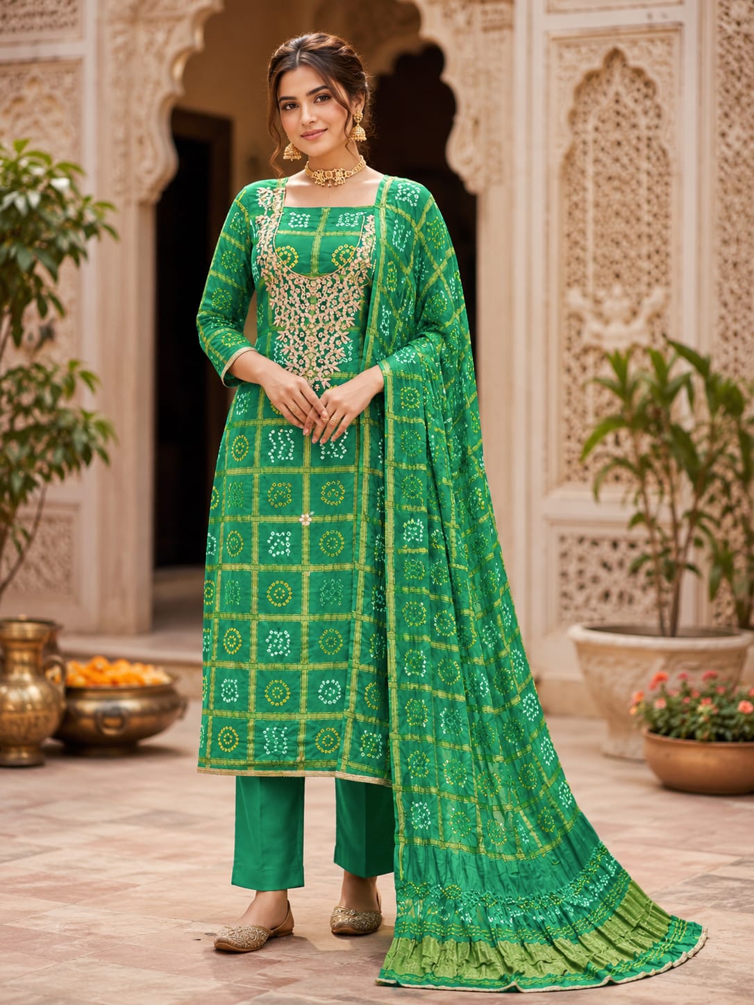 KcPc Premium Bandhani Suit Set for Women JITEN