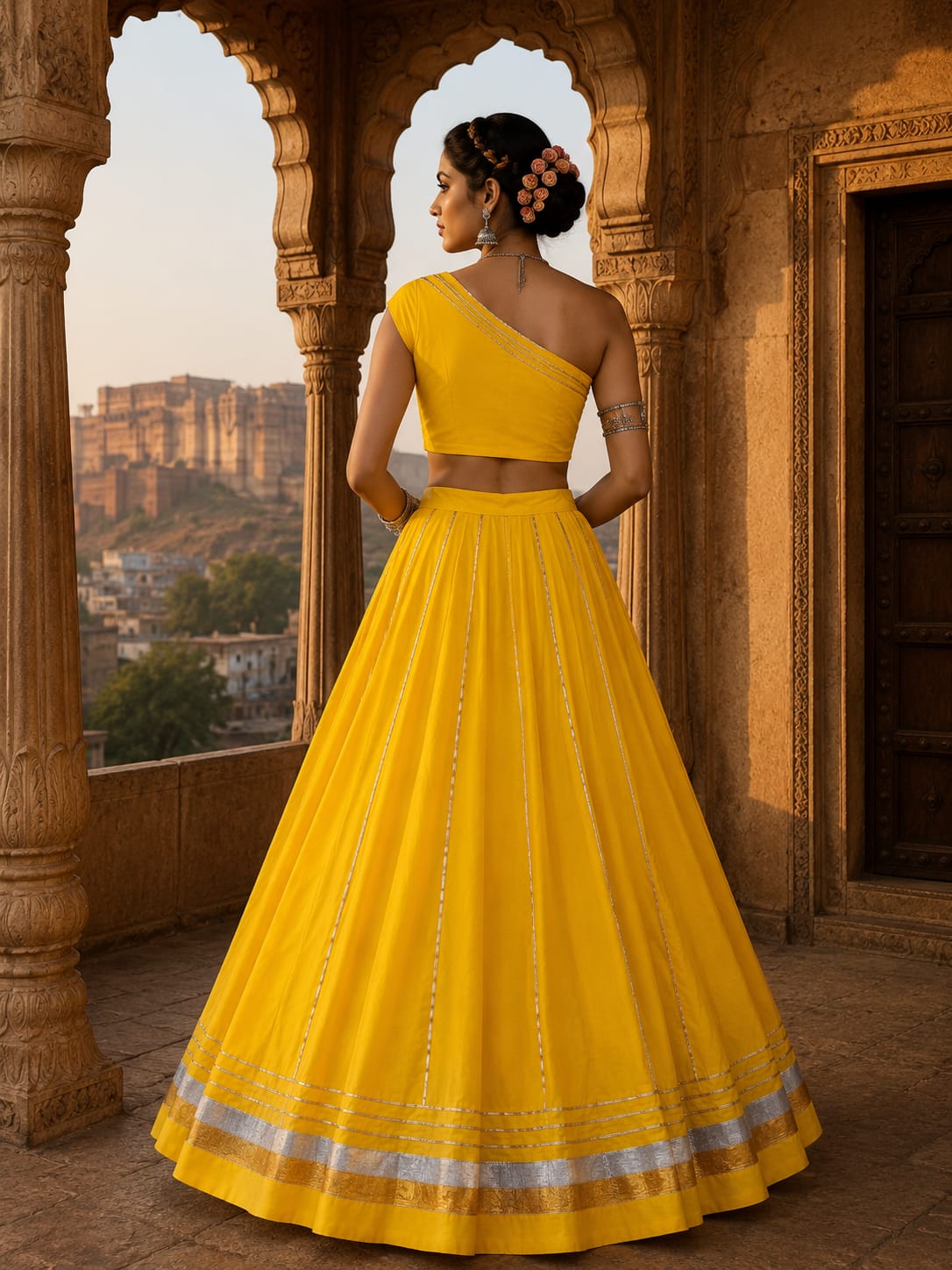 KcPc New Cotton Silk Gota Work Lehenga Traditional Festive StyleSSB