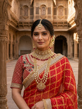 KcPc Royal Bandhani Style Georgette Saree for Celebrations BAL