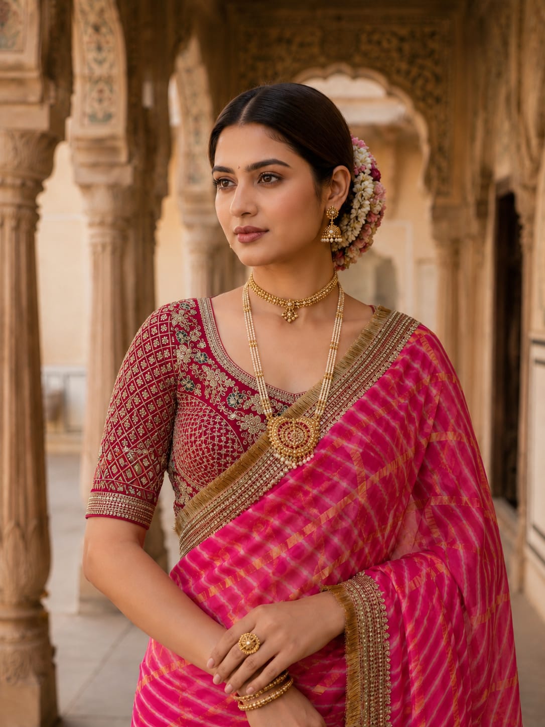 KcPc Premium Georgette Saree Featuring Classic Leheriya Design BAL