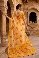 KcPc Premium Cotton Silk Sarees with Elegant Mirror Work GAN
