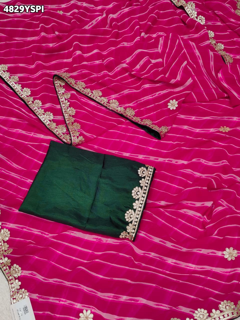 KcPc Beautiful Leheriya Style Georgette SareesPDM