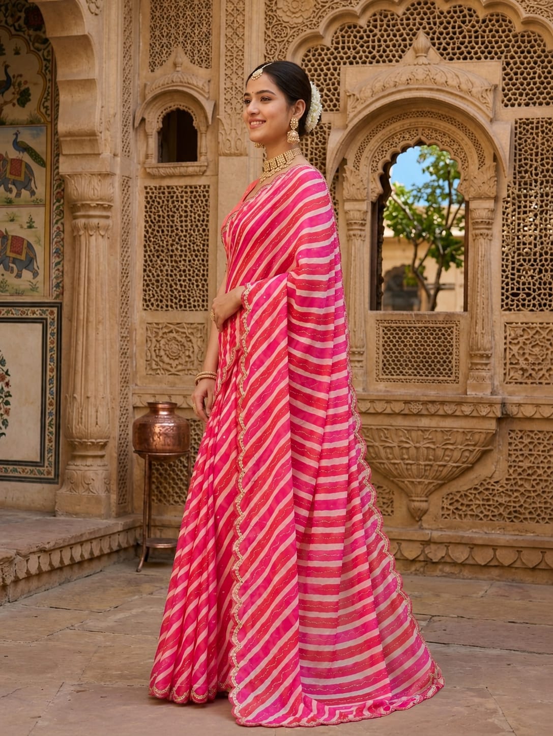 KcPc Luxury Silk Saree with Elegant Tari Embellishment Finish