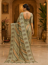 KcPc Traditional Leheriya Cotton Silk Saree with Designer Aari Tari WorkSTL