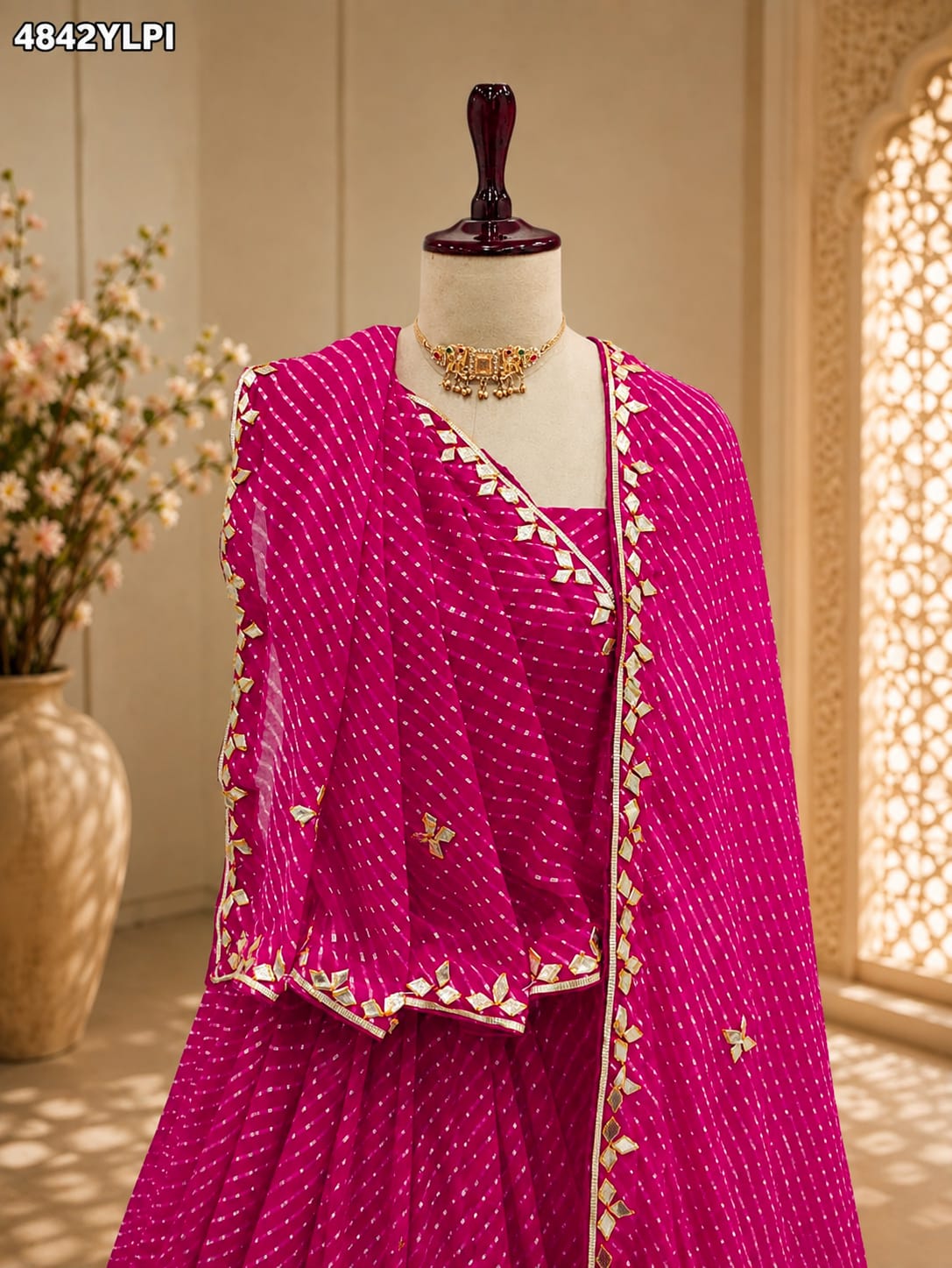 KcPc Premium Georgette Leheriya Gottapati Work Traditional Lehenga SFS