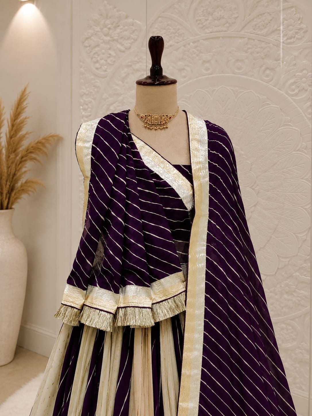 KcPc New Premium Leheriya Style Lehenga with Rich Gota Patti Embellishment