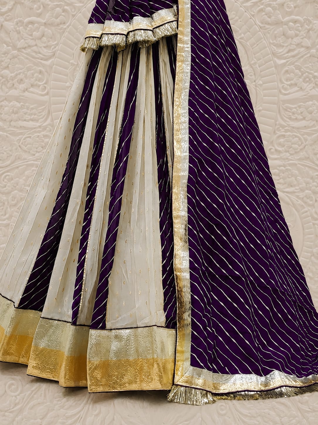 KcPc New Premium Leheriya Style Lehenga with Rich Gota Patti Embellishment