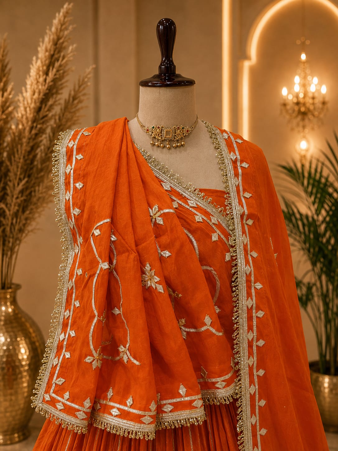 KcPc Traditional Wear Gaji Silk Lehenga with Elegant Gotapatti WorkRGC